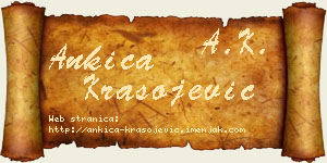 Ankica Krasojević vizit kartica